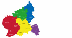 Karte der Kreis-Chorverbände im Chorverband Rheinland-Pfalz